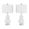 Hastings Home Hastings Home Gourd Ceramic LED Table Lamp Set, White 760889LJX - alternate 2